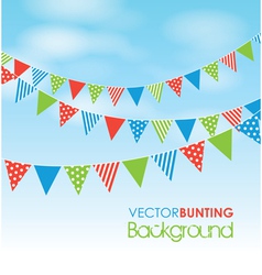 Colourful bunting vector image