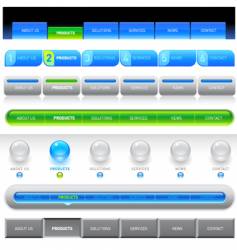 Web menu vector image