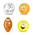 Cartoon sport balls vector image
