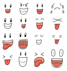 Set cartoon face Royalty Free Vector Image - VectorStock