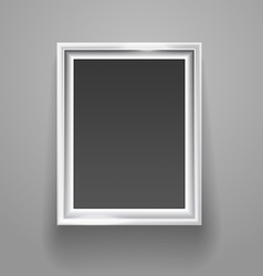 Empty picture frame on the wall template vector image
