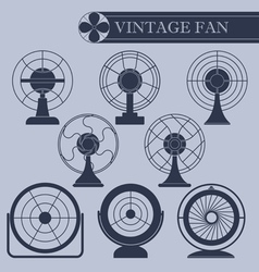 Vintage fan I part vector image