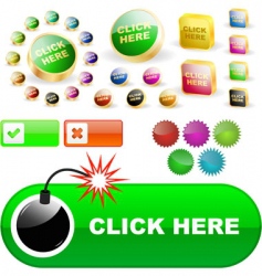 Click here vector image