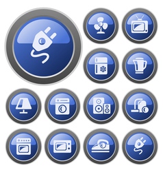 Home electronics buttons vector image