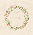 Invitation card with floral wreath for your design vector image