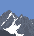 Snow capped mountains vector image