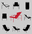 Modern armchair vector image
