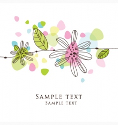 Floral card vector image