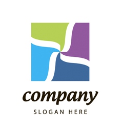 Logo textile company vector image