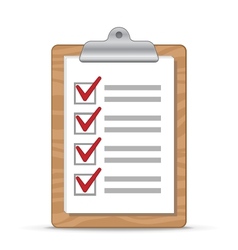 Clipboard and checklist vector image