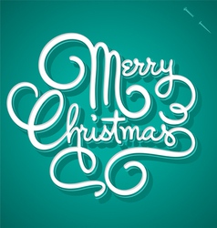 MERRY CHRISTMAS hand lettering vector image