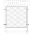 Fence made of wire mesh 02 vector image
