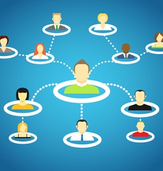 Abstract Scheme of social network vector image