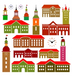 Architecture objects vector image