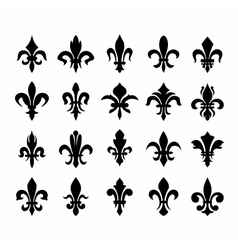 Heraldic symbols fleur de lis vector image