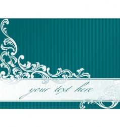 French retro banner in green vector image