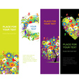 Summer floral banners vector image