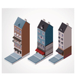 Isometric old buildings vector image