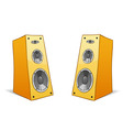 Two vector cartoon speakers vector image