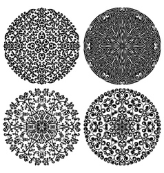 Floral patterns set vector image