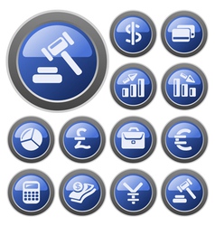 Finance buttons vector image