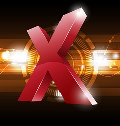 Cross symbol with technology background vector image