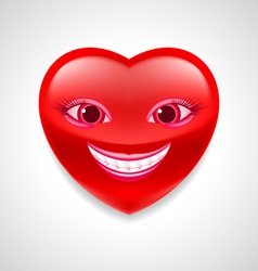 Heart character vector image