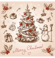 Christmas card vector image