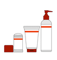 Jars and bottles of cosmetics vector image
