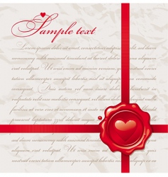 Vintage Valentine's design vector image