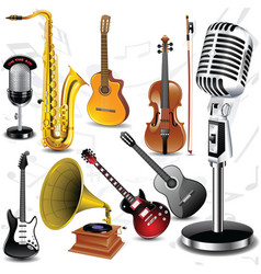 Musical instruments vector image