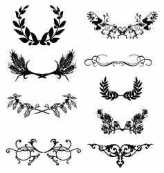 Floral frame elements vector image