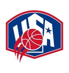 United States USA American Basketball Ball Shield vector image