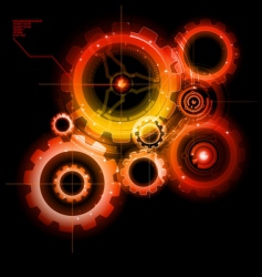 Techno gears vector image