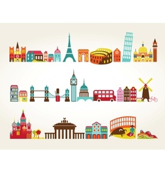 Travel and tourism locations Travel and tourism locations vector image