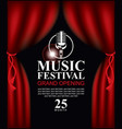 Poster for music festival with microphone Poster for music festival with microphone vector image