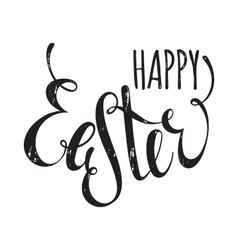 Happy Easter handwriting grunge inscription vector image