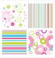 Set of patterns vector image