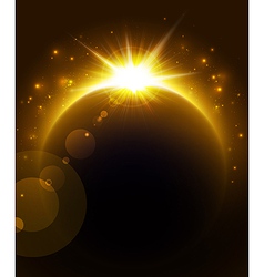 Rising sun vector image