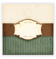 Grungy invitation card with label vector image