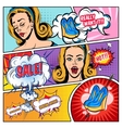 Woman And Sale Comic Page vector image