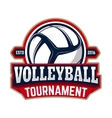 Volleyball tournament Emblem template with vector image