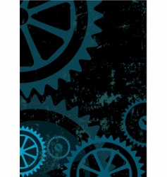 Grunge gear vector image
