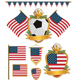 Usa flags vector image
