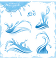 Set of water splashes vector image