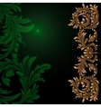 Background with detailed calligraphic branch vector image