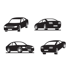 Cars in perspective vector image
