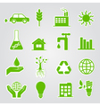 Earth conservation and ecology icon set vector image