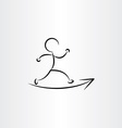 Man running runner icon vector image