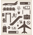Airport icons vector image